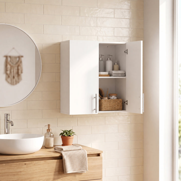 Bathroom Wall Cabinet, Wall-Mounted Bathroom Storage Cabinet with 2 - view 2