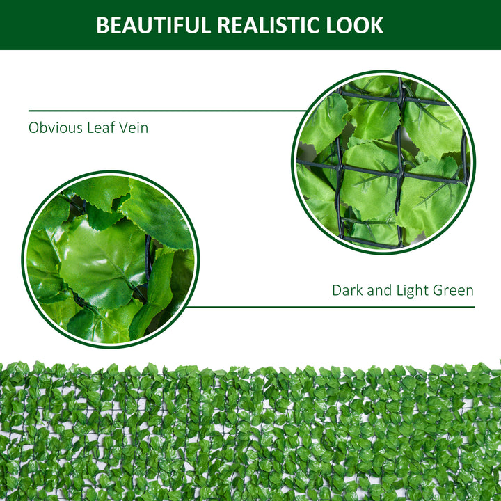 3 x 1m Artificial Leaf Wall - Green