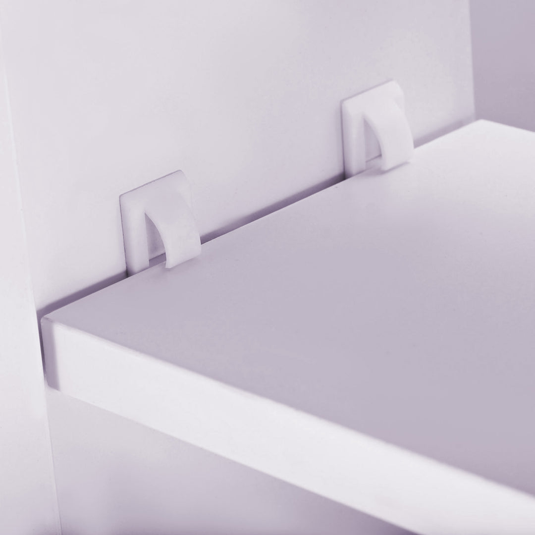80 x 15 cm Double Door Bathroom Mirror Cabinet - White