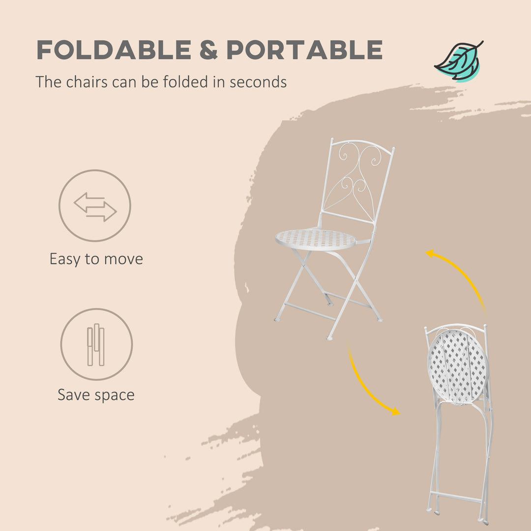 MCL Three-Piece Metal Bistro Set - White