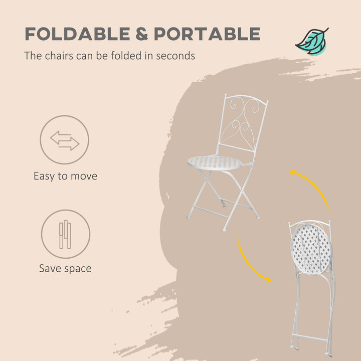 MCL Three-Piece Metal Bistro Set - White