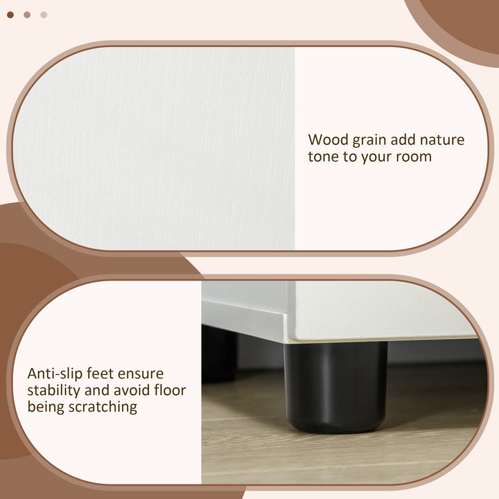 Two-Tier Locking Office Storage Cabinet - White