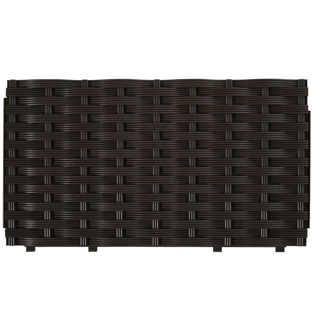 26L Garden Raised Bed Elevated Patio Flower Plant Planter Box PP Vegetables Planting Container, Brown