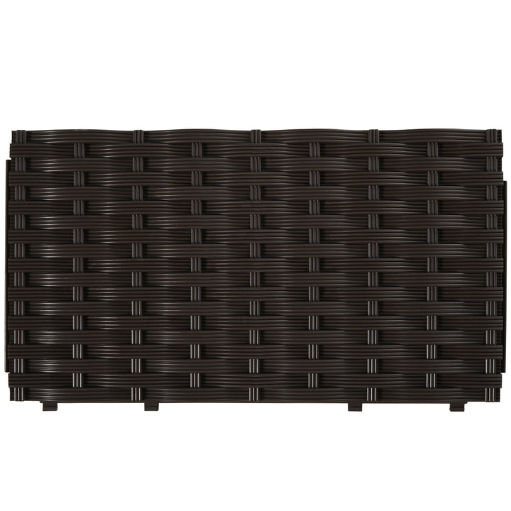 26L Garden Raised Bed Elevated Patio Flower Plant Planter Box PP Vegetables Planting Container, Brown