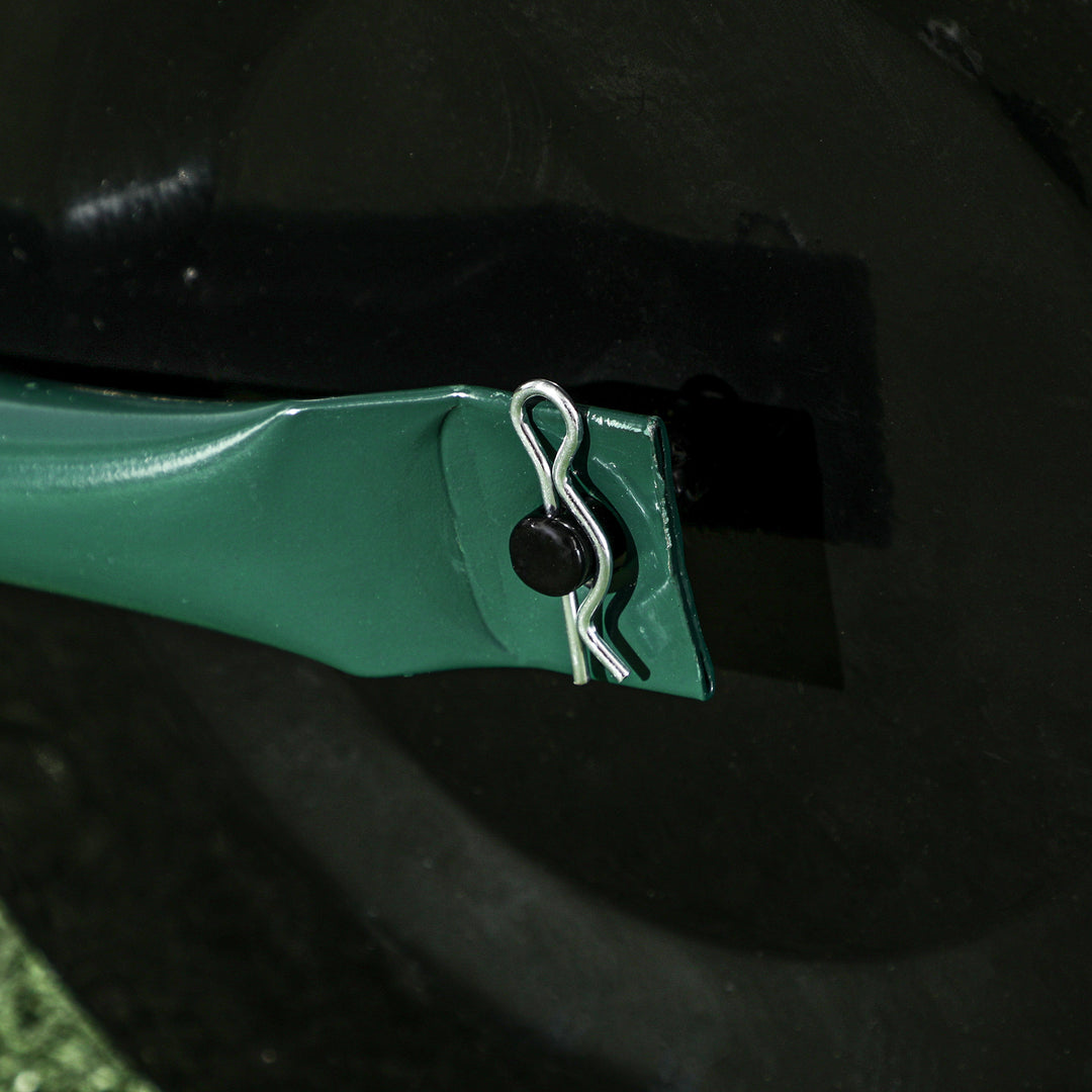38L Fillable Cylinder Steel Lawn Roller - Dark Green