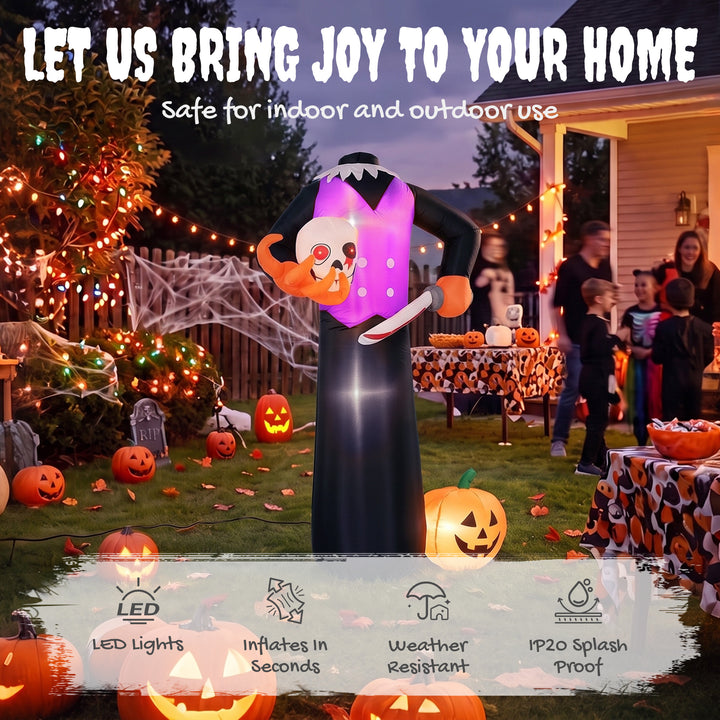 6 FT Halloween Inflatable Headless Skeleton, Blow Up Halloween Skeleto