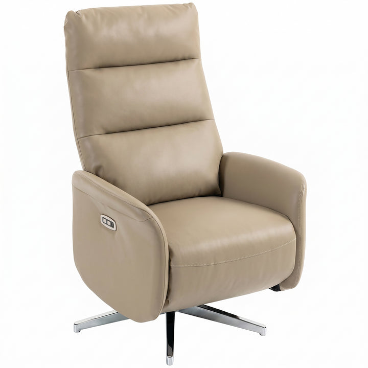 Power Recliner Chair, Swivel Electric Reclining Chair with Type C+USB,