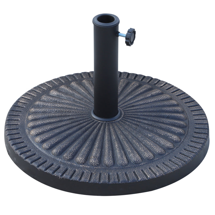 MCL 14kg Garden Parasol Base, Round Resin Sun Umbrella Base, Outdoor Umbrella Stand for 38mm or 48mm Outdoor Umbrella Poles, Bronze Tone