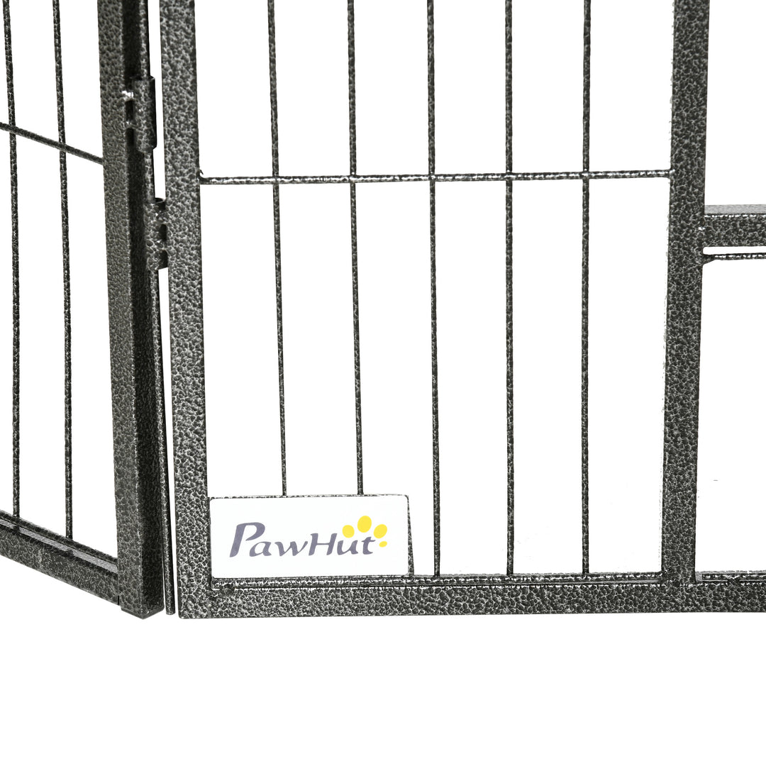 16 Panels Heavy Duty Puppy Playpen, for Small Dogs, Indoor and Outdoor Use - Grey