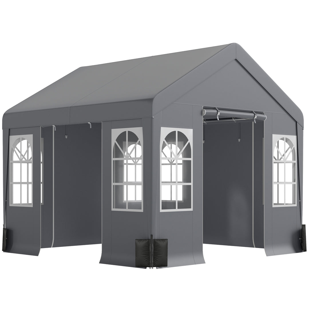 3 x 3 m Party Tent, Outdoor Canopy Tent Shelter with Removable Sidewal
