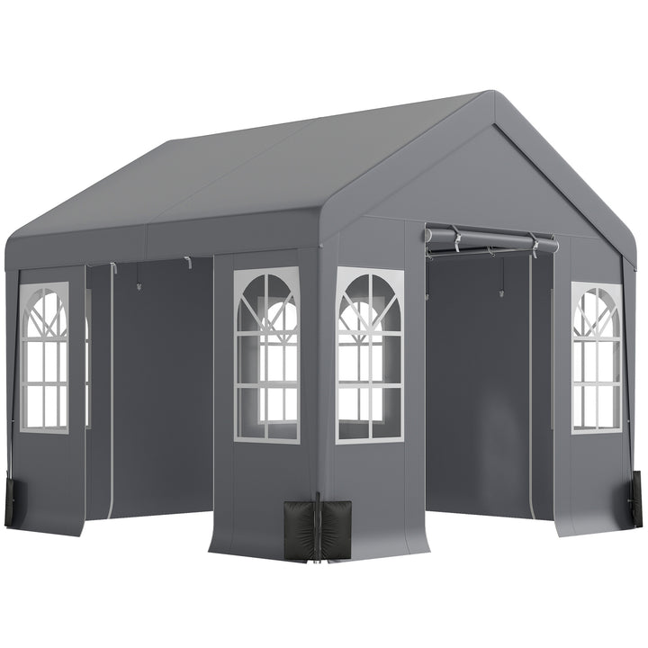 3 x 3 m Party Tent, Outdoor Canopy Tent Shelter with Removable Sidewal