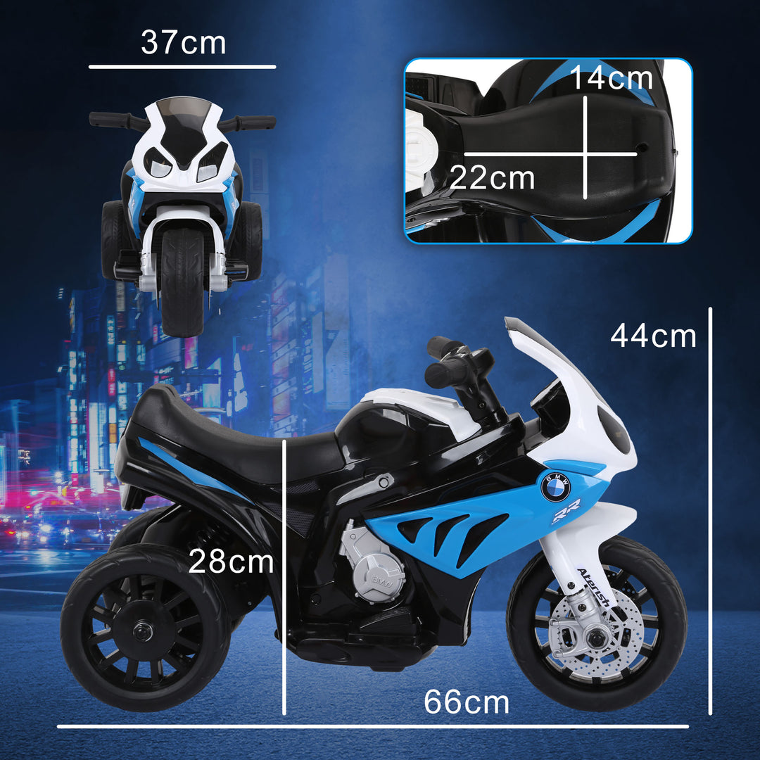 Electric Motorbike for Kids Ride on BMW Motorbike W/Headlights and Music, 6V, Blue