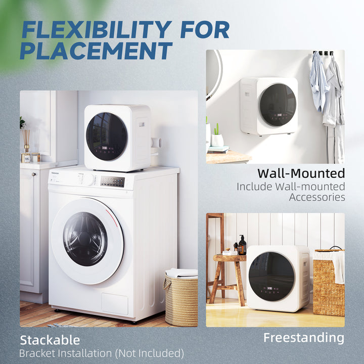 Vented Tumble Dryer, 4 kg Front Tumble Dryer with Stainless Steel Tub,