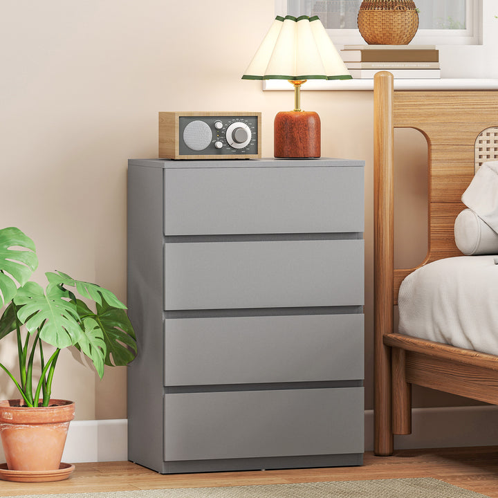 Chest of Drawers, 4-Drawer Storage Cabinets, Modern Dresser, Storage D