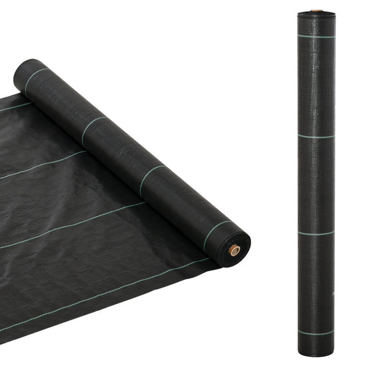 MCL 1m x 50m Weed Control Membrane, Heavy Duty Weed Control Barrier Fabric, 90gsm Ground Cover for Patios, Garden, Flower beds, Landscaping
