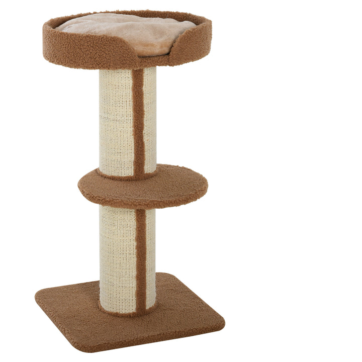 MCL 91cm Cat Tree, Cat Tower with Scratching Post, Bed, Perch, Removable Cushion for Indoor Kittens, Brown
