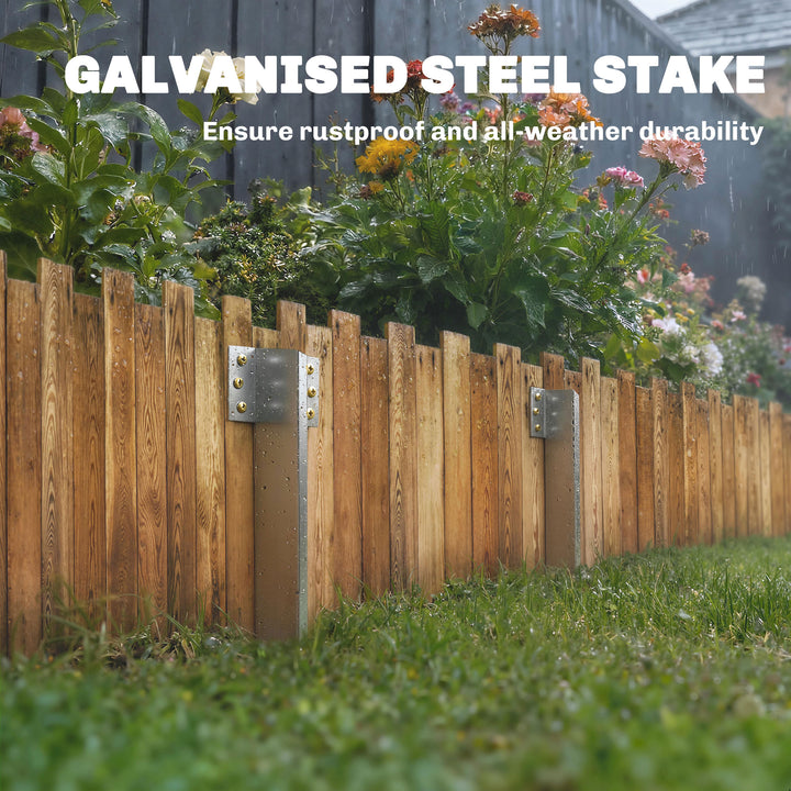 20 Pack Railway Sleeper Brackets, 41 cm Heavy Duty Galvanised Steel Sl
