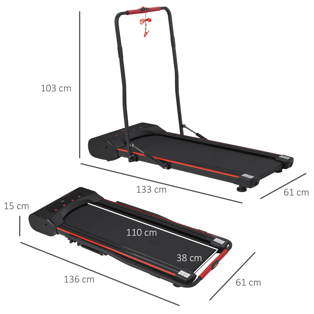 MCL Foldable Walking Machine Treadmill 1-6km/h with LED Display & Remote Control Exercise Fitness for Home Office