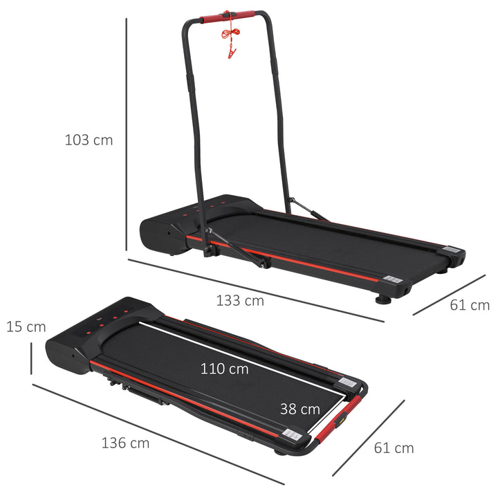 MCL Foldable Walking Machine Treadmill 1-6km/h with LED Display & Remote Control Exercise Fitness for Home Office