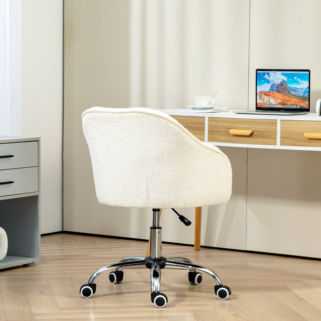 46-56 cm Teddy Fleece Office Chair - Cream