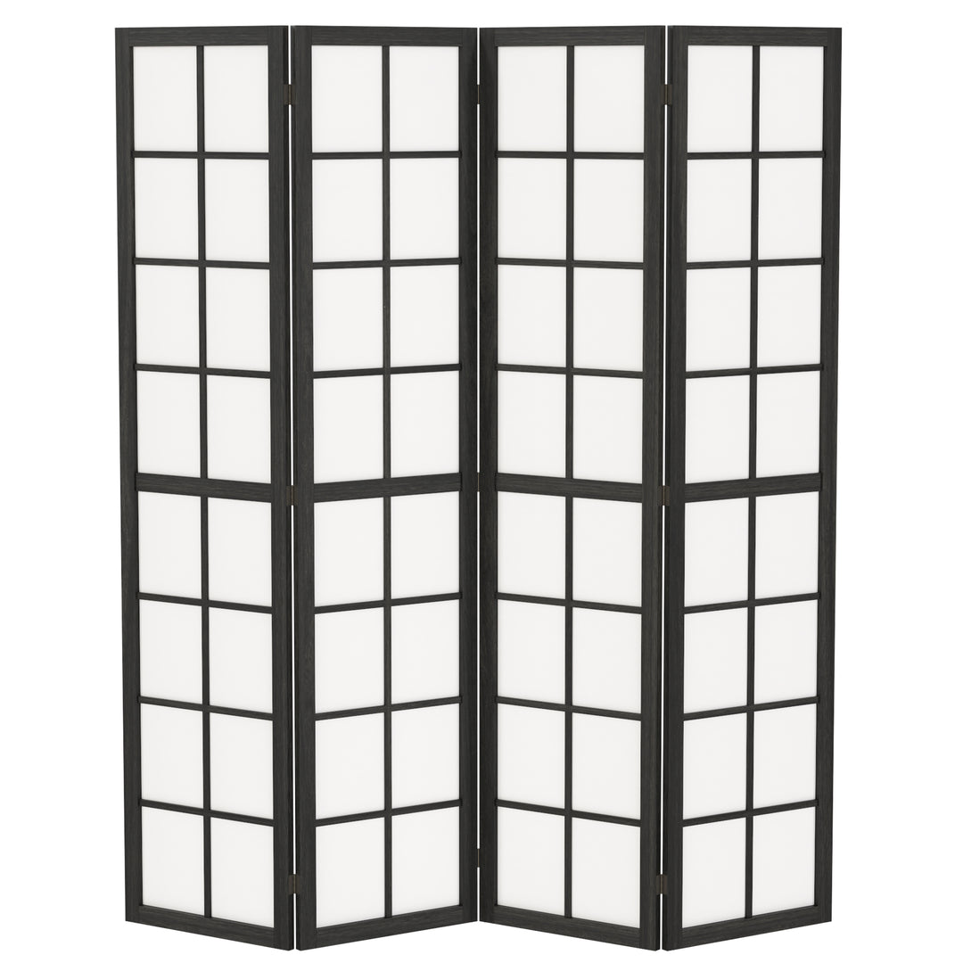 4 Panel Folding Room Divider, Freestanding Room Separator, Indoor Priv