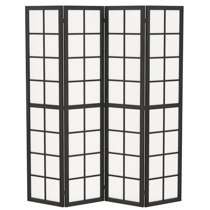 4 Panel Folding Room Divider, Freestanding Room Separator, Indoor Priv