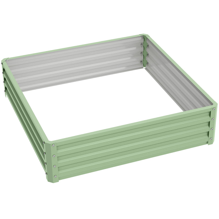 Square Raised Garden Bed Box with Weatherized Steel Frame for Vegetabl