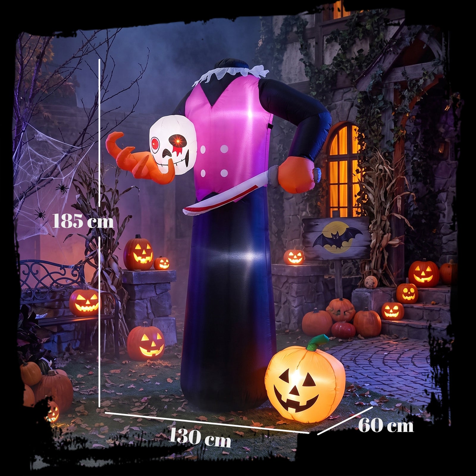 6 FT Halloween Inflatable Headless Skeleton, Blow Up Halloween Skeleto