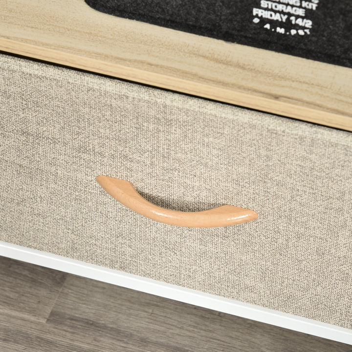 TV Stand Cabinet with 2 Foldable Drawers - Maple Colour