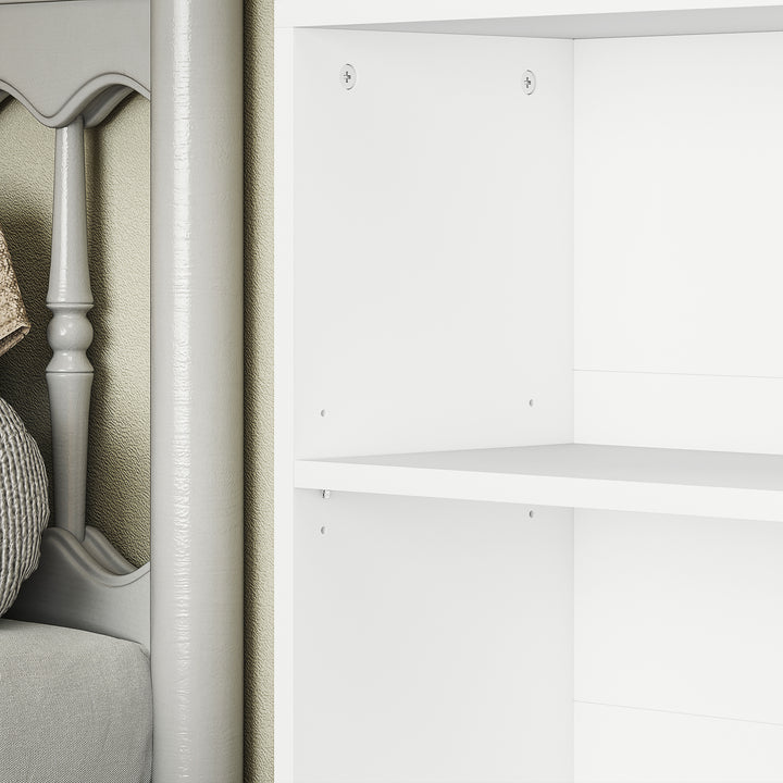 Six Shelf Bookcase - White