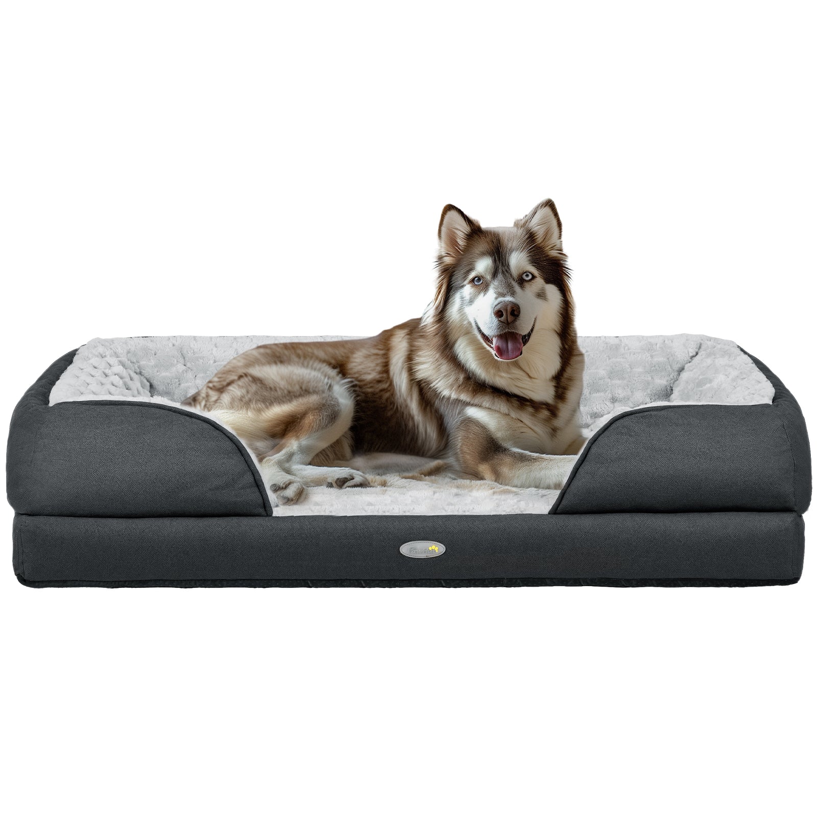 Calming Dog Bed Pet Mattress w/ Removable Cover, Anti-Slip Bottom, for Large Dogs, 120L x 80W x 22Hcm - Charcoal Grey