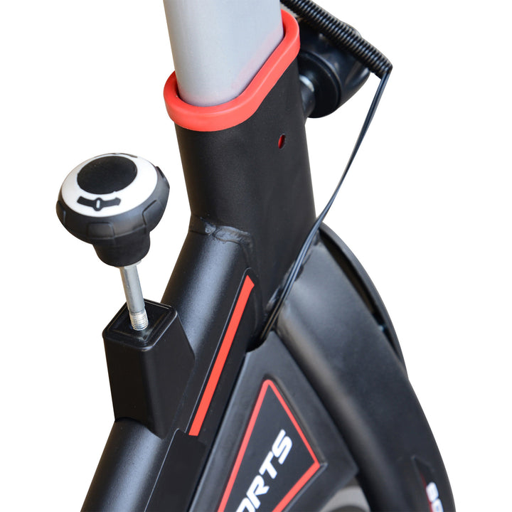 Exercise Bike, Indoor Cycling, with LCD Display, Heart Rate, Sensor - Black