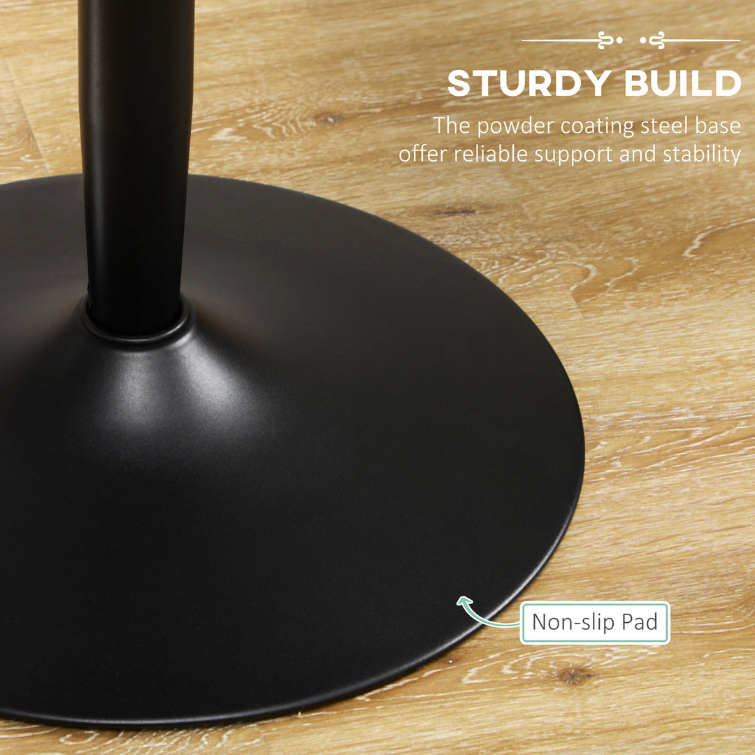 75H x Φ70cm Two-Person Minimalistic Dining Table - Black