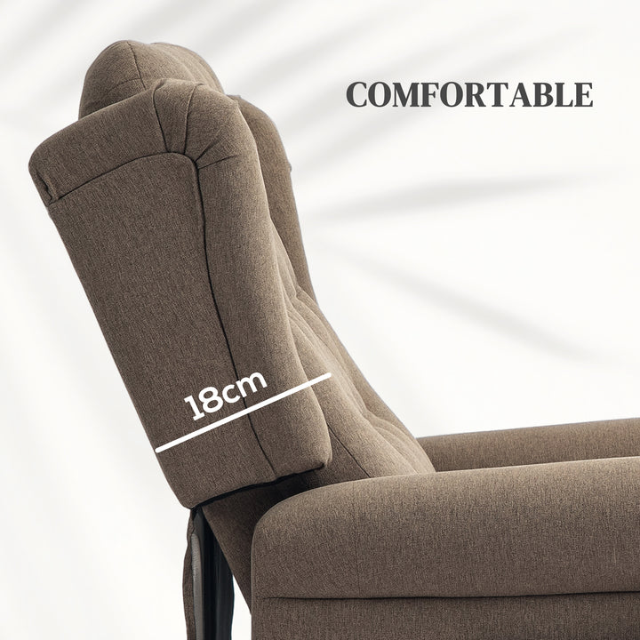 45° Lifting Riser and Recliner Armchair - Dark Brown