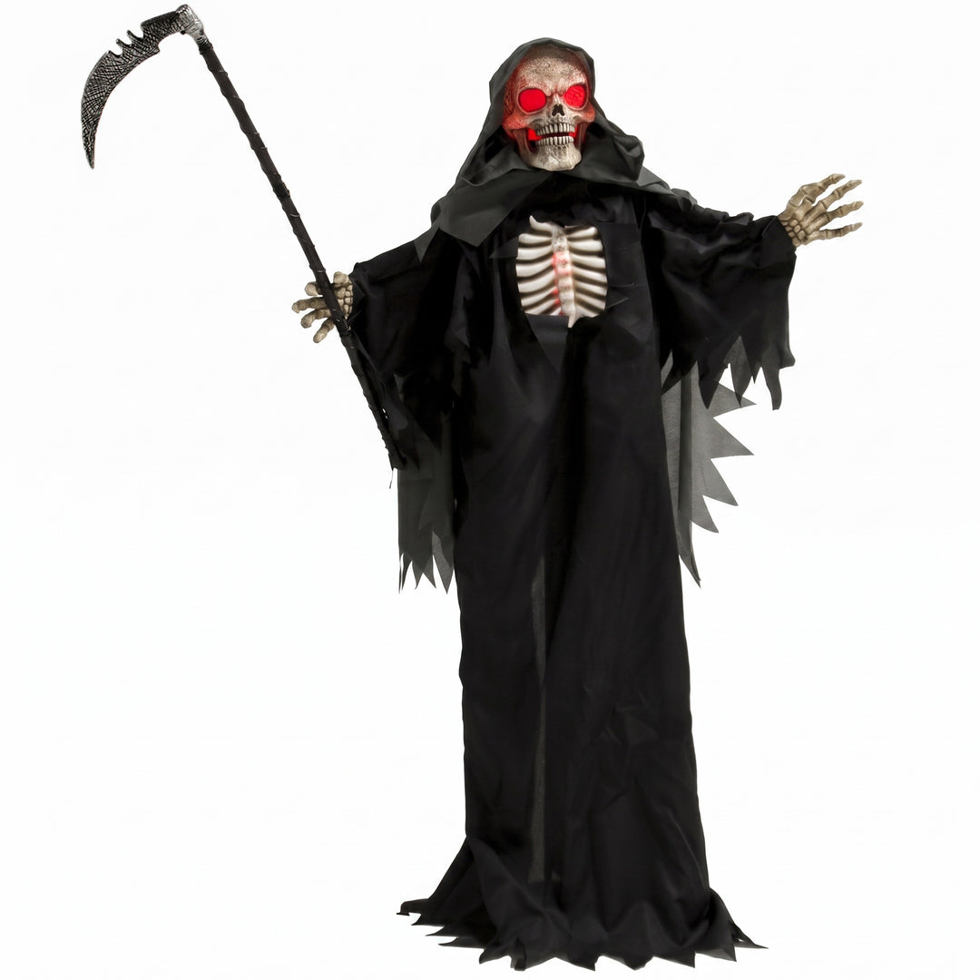 170cm Life Size Animated Grim Reaper Halloween Decoration, Scary Hallo