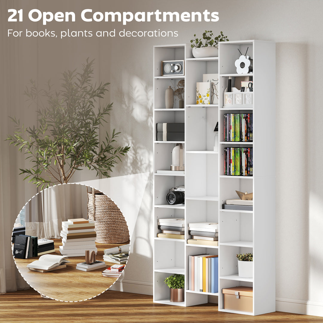 MCL 21-Compartment Bookshelf - White