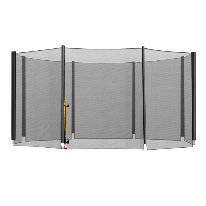 13ft Trampoline Net Replacement Safety Net Enclosure Net Spare w/ 8 Poles