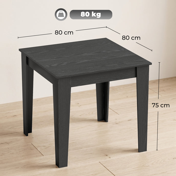 Dining Table for 4, 80L x 80W x 75Hcm, Modern Square Kitchen Table - view 3