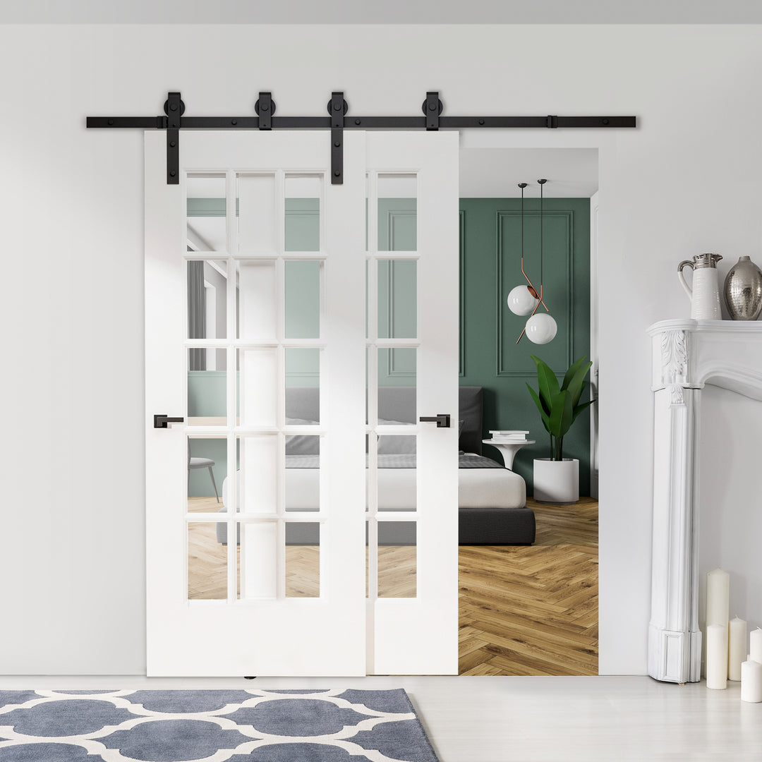 6.6FT/200cm Sliding Barn Door Hardware Track Kit, 90kg Heavy Duty - view 5