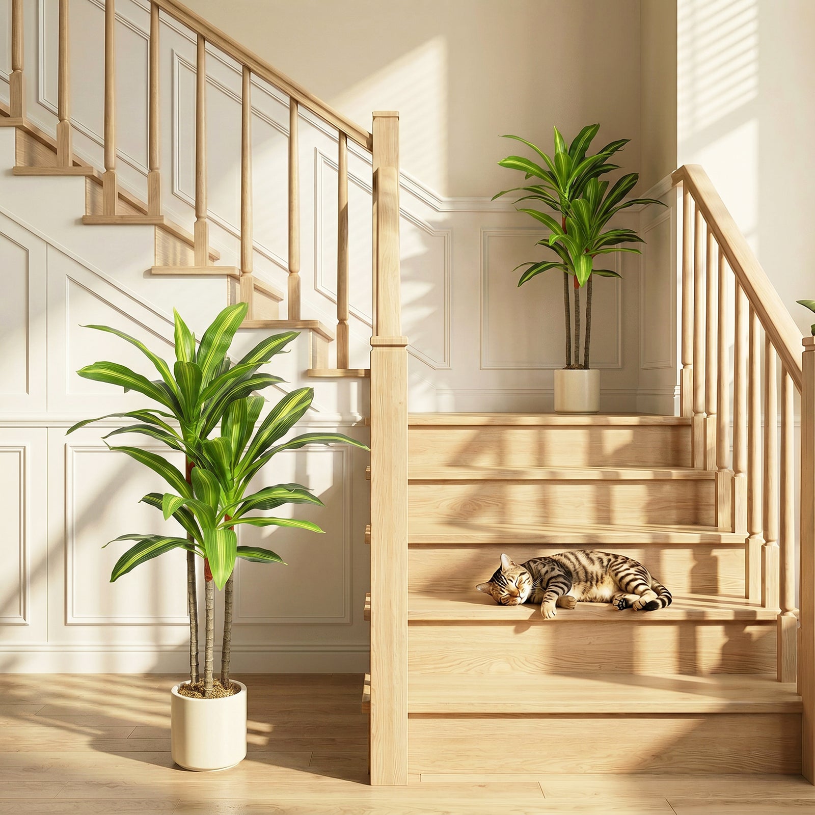 90cm Lifelike Fake Tree, Artificial Dracaena Tree with Bendable Trunks