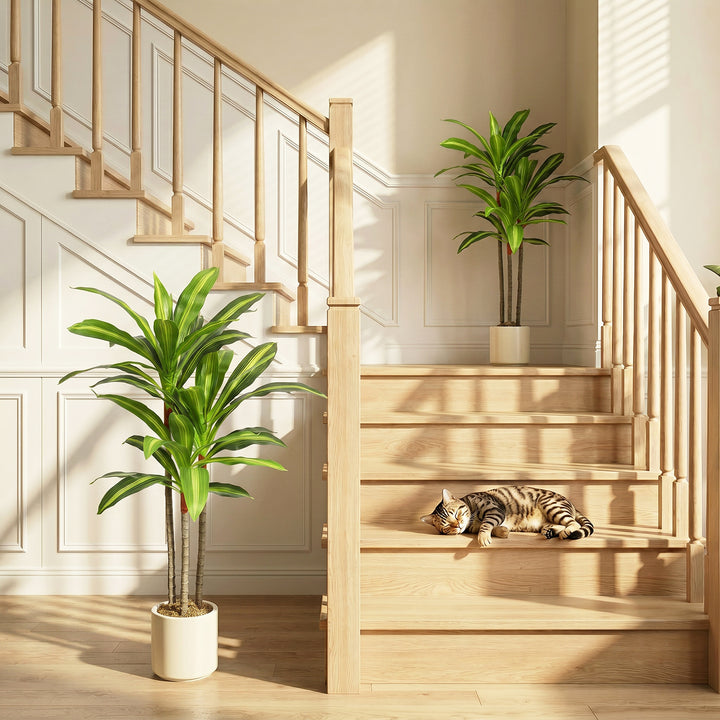90cm Lifelike Fake Tree, Artificial Dracaena Tree with Bendable Trunks