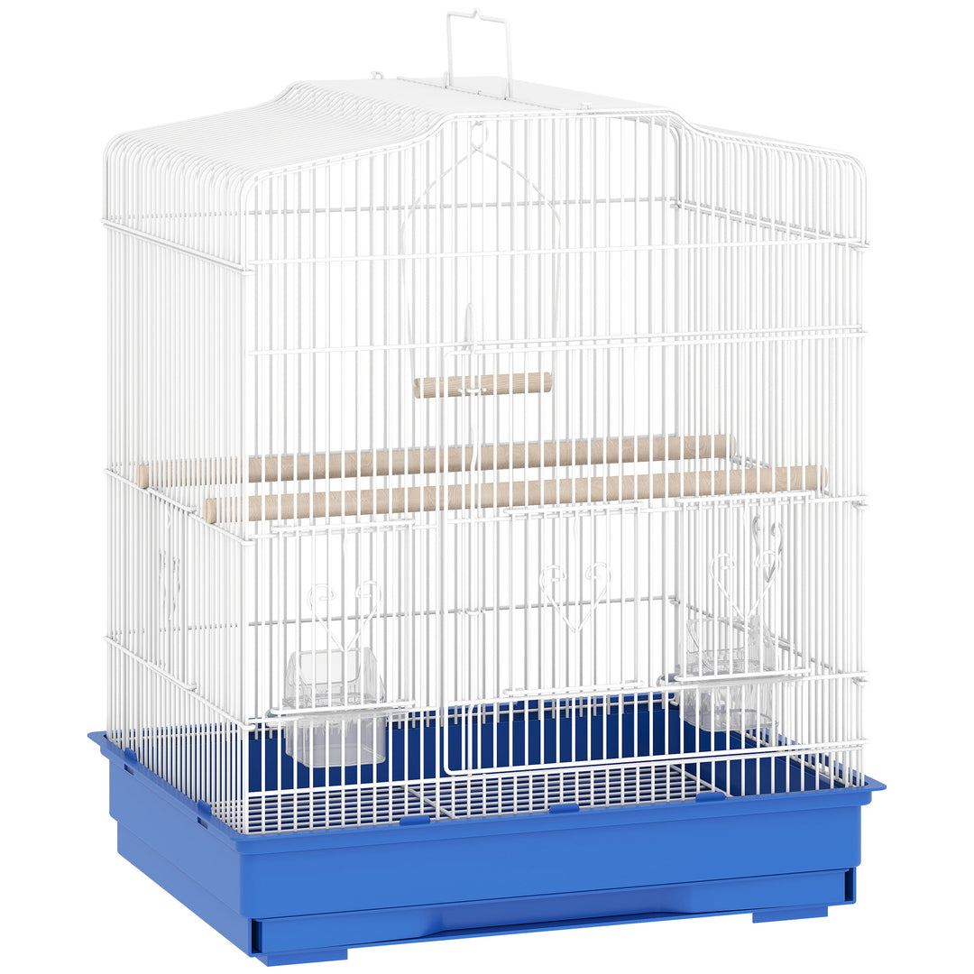 Large Metal Bird Cage with Perches, Food Bowls, Swing, for Budgies, Pa