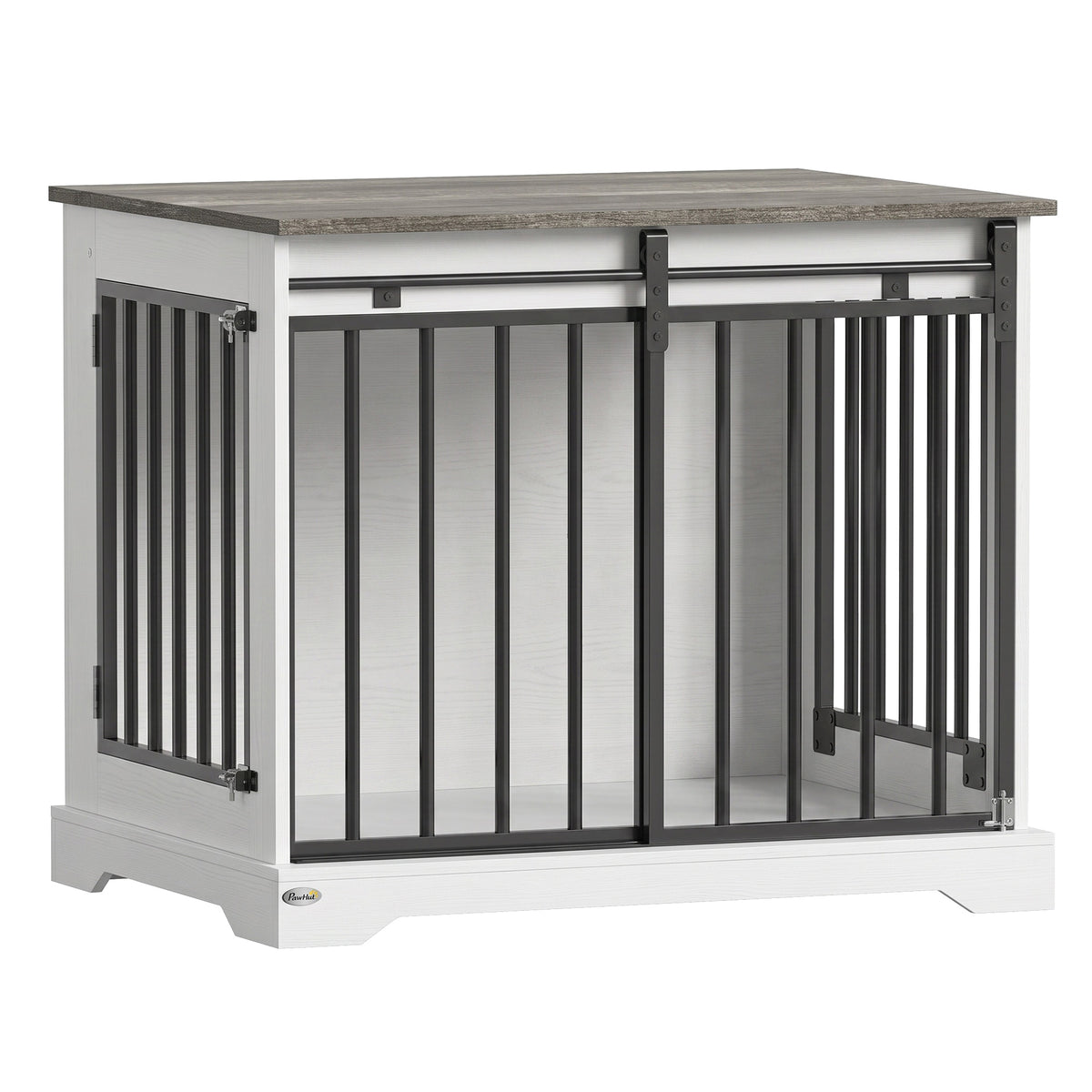 80 cm Dog Crate Furniture with Sliding Barn Door for Medium Dogs