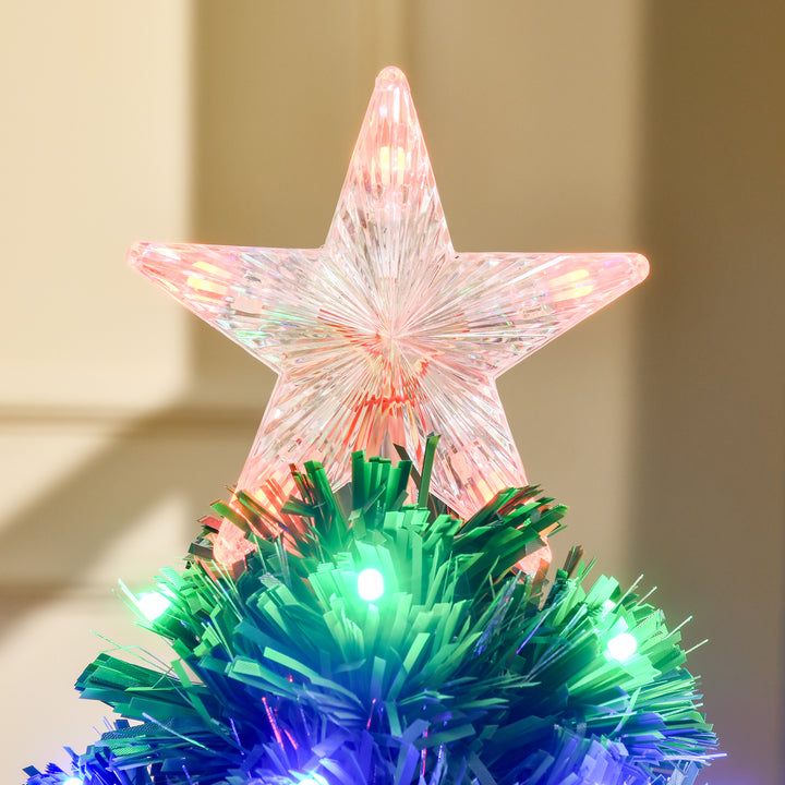 HOMCOM 3ft 90cm Fiber Optic Xmas Tree Artificial Christmas Tree | Aosom UK