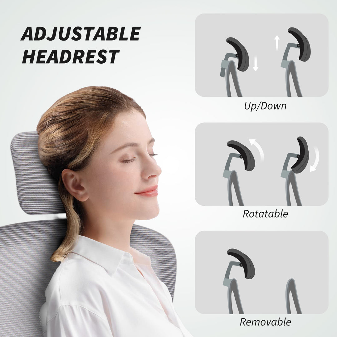 MCL Mesh Back Office Chair, with Lumbar Support - Grey