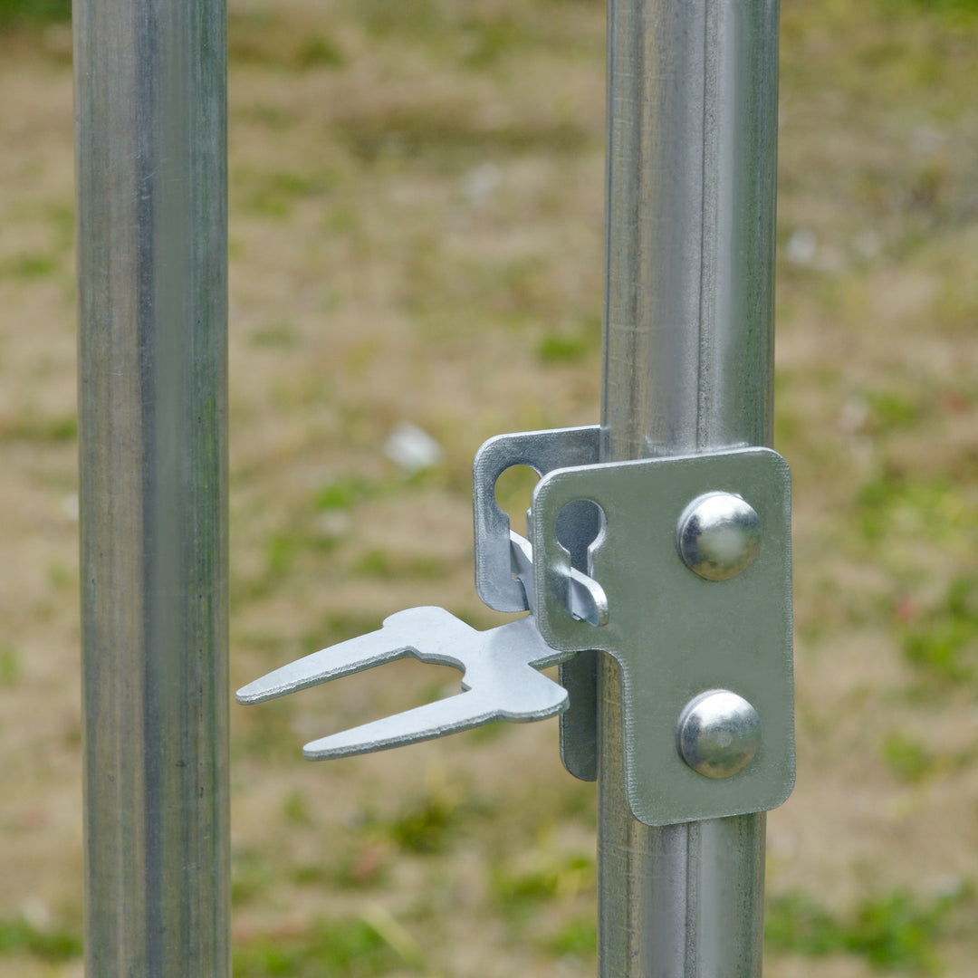 Walk In Chicken Run Galvanised Chicken Coop Hen Poultry House Cage Pet Playpen Garden with Water-Resist Covers