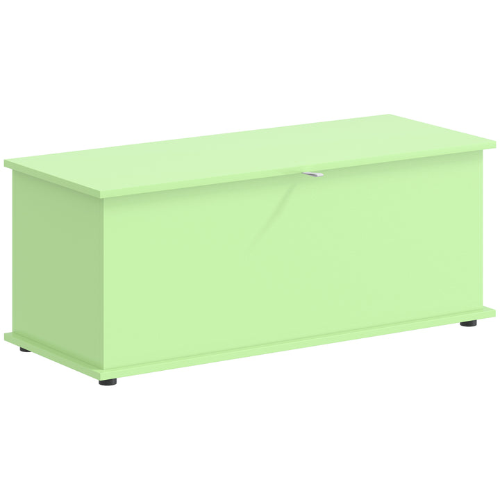 Storage Chest, 102L Blanket Box, Shoe Bench with Safety Hinged Lid, Bed End Bench for Bedroom, 80 x 40 x 45cm - Green