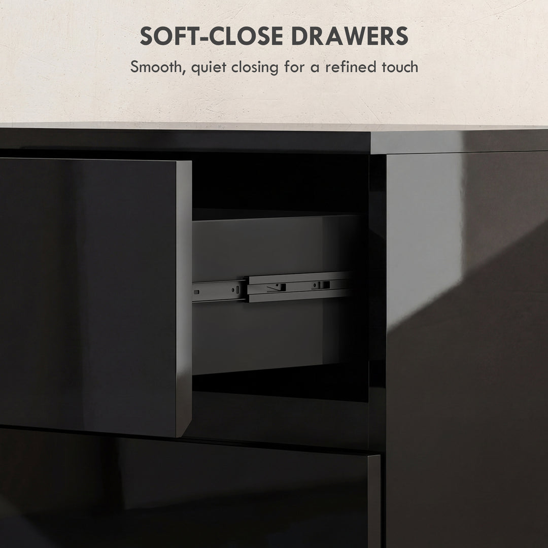 Chest of Drawers, 4-Drawer Storage Cabinets, Modern Dresser, Storage D