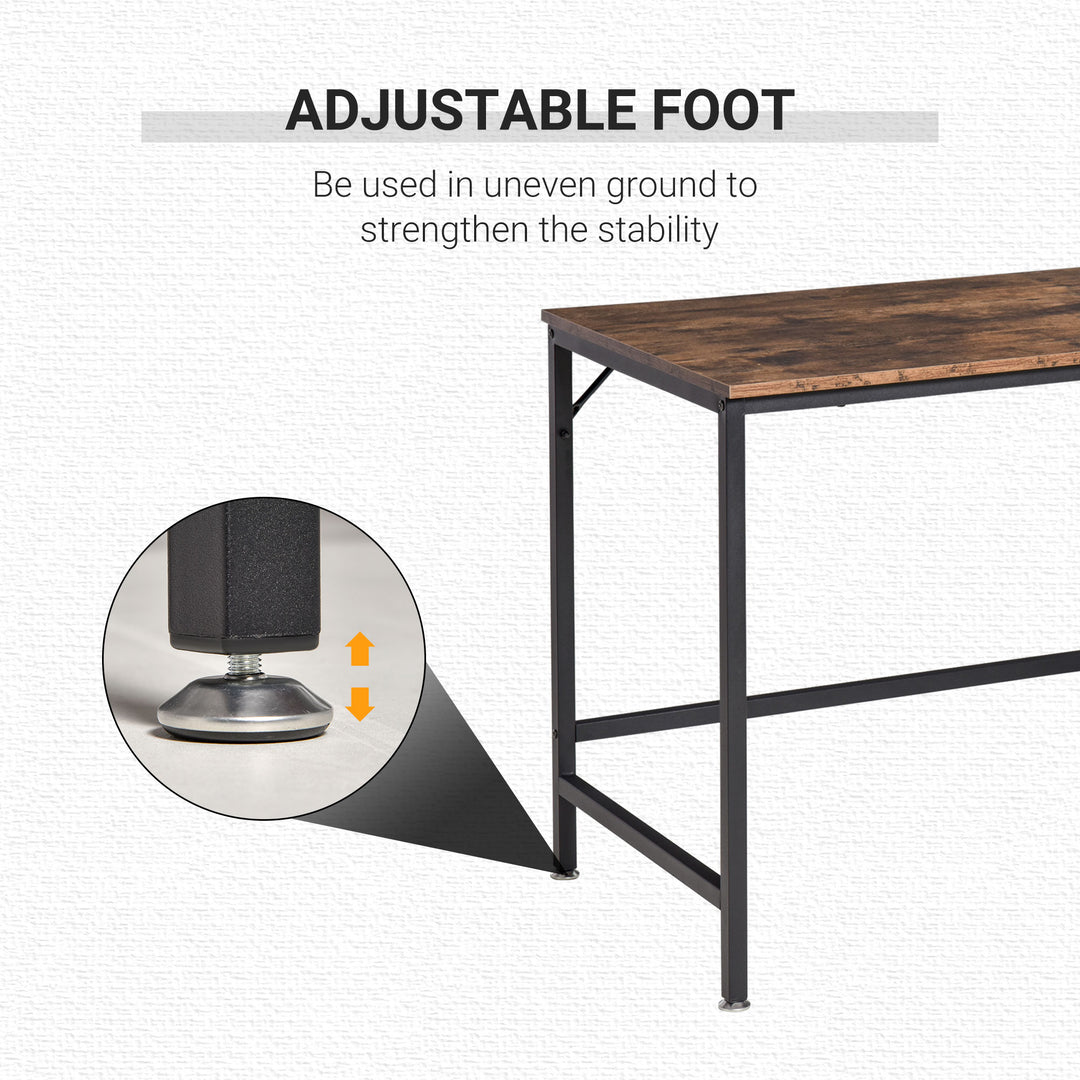 HOMCOM Computer Desk, Home Office Desk for Study, Writing with 2 Storage Shelves on Left or Right, Steel Frame, 120x60x76cm