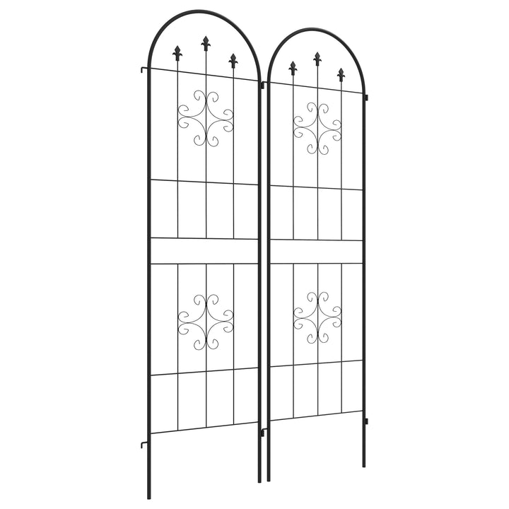 Set of Two Spiral Anchor Garden Trellis Panels
